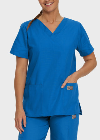Landau ScrubZone Women's Double Pocket V-Neck Nursing Top