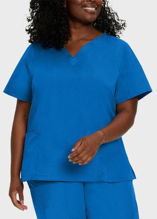Free Embroidery Women's Double Pocket V-Neck Nursing Top