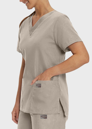Free Embroidery Women's Double Pocket V-Neck Nursing Top