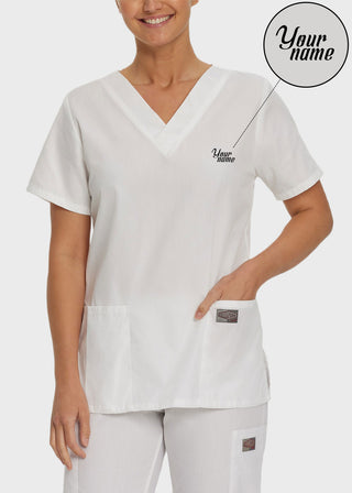 Free Embroidery Women's Double Pocket V-Neck Nursing Top