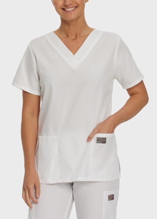 Landau ScrubZone Women's Double Pocket V-Neck Nursing Top