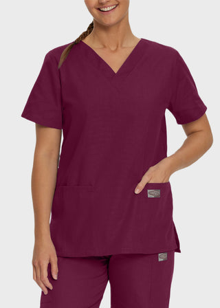 Landau ScrubZone Women's Double Pocket V-Neck Nursing Top