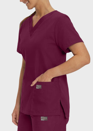 Free Embroidery Women's Double Pocket V-Neck Nursing Top