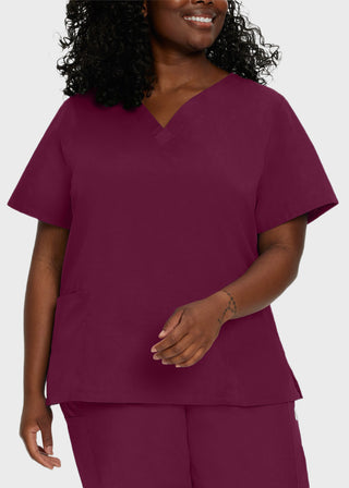 Free Embroidery Women's Double Pocket V-Neck Nursing Top