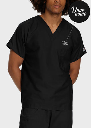 Free Embroidery Unisex V-Neck Nurse Scrub Top