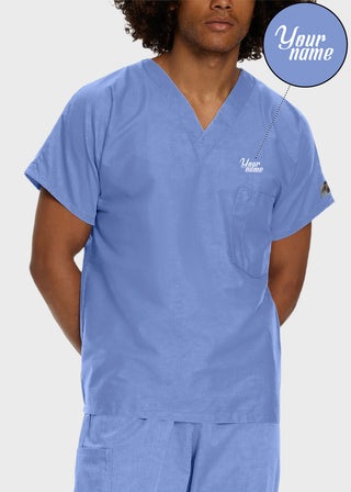 Free Embroidery Unisex V-Neck Nurse Scrub Top