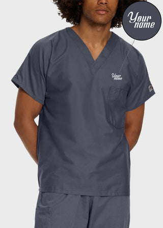 Free Embroidery Unisex V-Neck Nurse Scrub Top