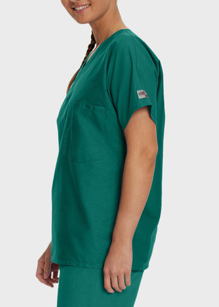 Landau ScrubZone Unisex V-Neck Nurse Scrub Top