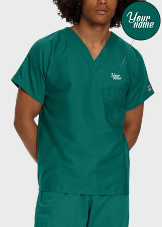 Free Embroidery Unisex V-Neck Nurse Scrub Top