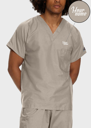Free Embroidery Unisex V-Neck Nurse Scrub Top
