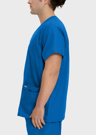 Landau Men's Five Pocket Solid Scrub Top