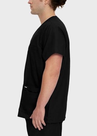 Landau Men's Five Pocket Solid Scrub Top