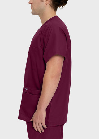 Landau Men's Five Pocket Solid Scrub Top