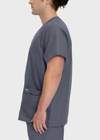 Landau Men's Five Pocket Solid Scrub Top