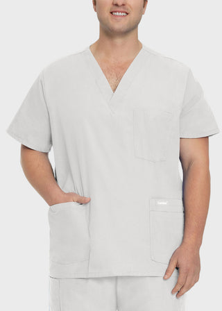 Landau Men's Five Pocket Solid Scrub Top