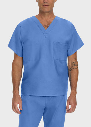 Landau Unisex Two Pocket V-Neck Reversible Tall Nurses Scrub Top