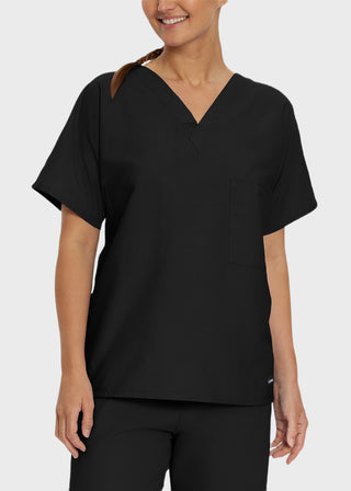Landau Unisex Two Pocket V-Neck Reversible Tall Nurses Scrub Top