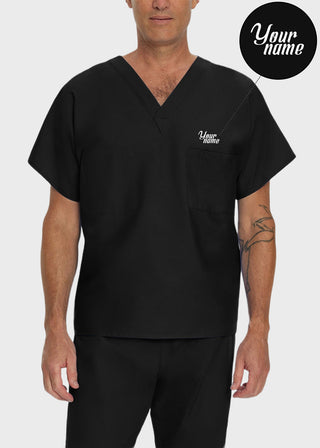 Free Embroidery Unisex V-Neck Reversible Scrub Top