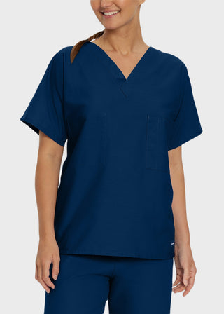 Landau Unisex Two Pocket V-Neck Reversible Tall Nurses Scrub Top