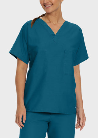 Free Embroidery Unisex V-Neck Reversible Scrub Top