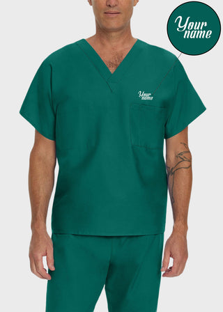Free Embroidery Unisex V-Neck Reversible Scrub Top