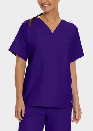 Landau Unisex Two Pocket V-Neck Reversible Tall Nurses Scrub Top
