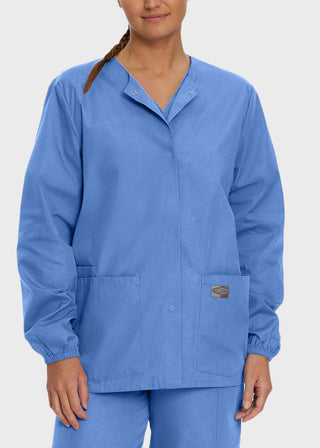Landau Scrubzone Women Two Pockets Warm Up Nursing Scrub Jacket