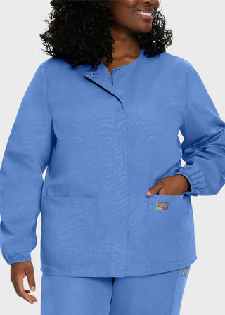 Landau Scrubzone Women Two Pockets Warm Up Nursing Scrub Jacket