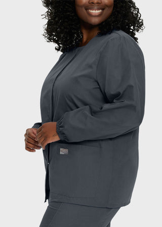 Landau Scrubzone Women Two Pockets Warm Up Nursing Scrub Jacket