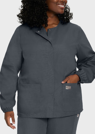 Landau Scrubzone Women Two Pockets Warm Up Nursing Scrub Jacket