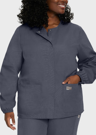 Landau Scrubzone Women Two Pockets Warm Up Nursing Scrub Jacket