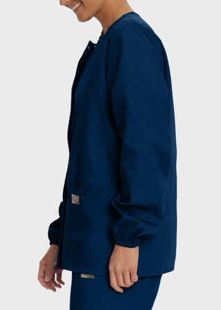 Landau Scrubzone Women Two Pockets Warm Up Nursing Scrub Jacket