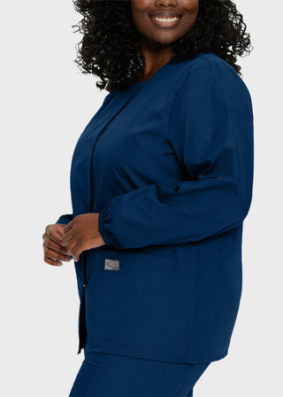 Landau Scrubzone Women Two Pockets Warm Up Nursing Scrub Jacket