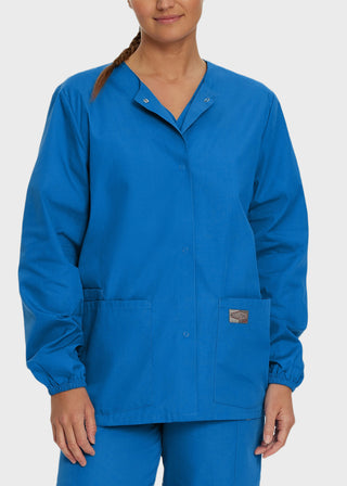 Landau Scrubzone Women Two Pockets Warm Up Nursing Scrub Jacket