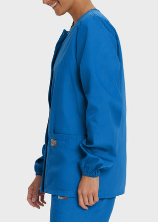 Landau Scrubzone Women Two Pockets Warm Up Nursing Scrub Jacket