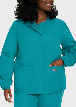 Landau Scrubzone Women Two Pockets Warm Up Nursing Scrub Jacket