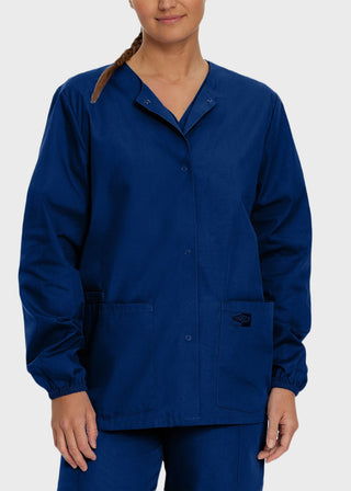 Landau Scrubzone Women Two Pockets Warm Up Nursing Scrub Jacket