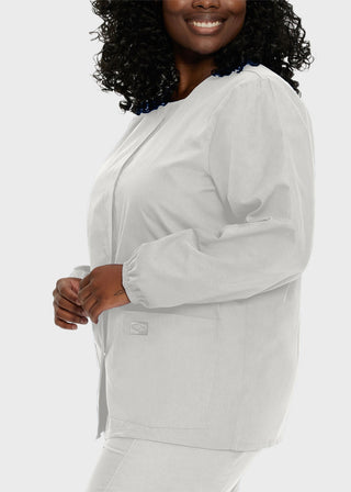 Landau Scrubzone Women Two Pockets Warm Up Nursing Scrub Jacket