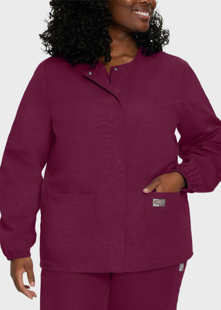 Landau Scrubzone Women Two Pockets Warm Up Nursing Scrub Jacket