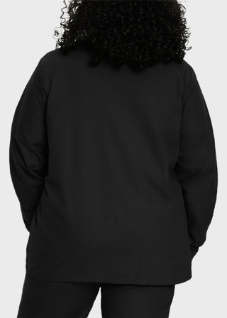 Landau Womens Four Pocket Crew Neck Nursing Scrub Jacket