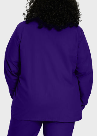 Landau Womens Four Pocket Crew Neck Nursing Scrub Jacket