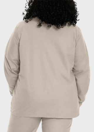 Landau Womens Four Pocket Crew Neck Nursing Scrub Jacket