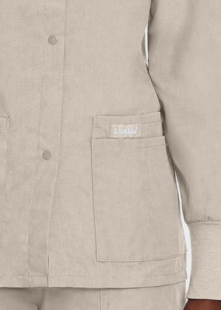 Landau Womens Four Pocket Crew Neck Nursing Scrub Jacket