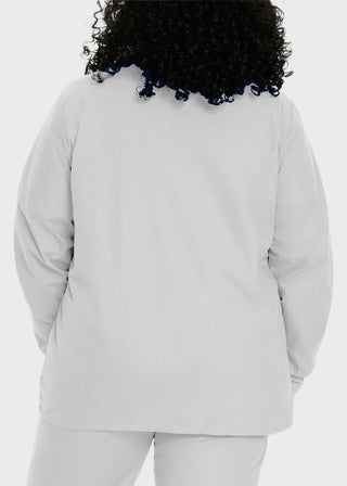 Landau Womens Four Pocket Crew Neck Nursing Scrub Jacket