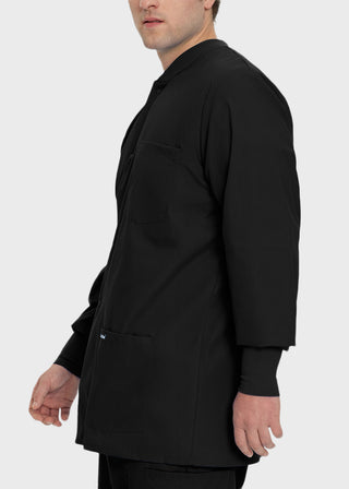 Landau Mens Multipocket Rib Knit Medical Scrub Jacket