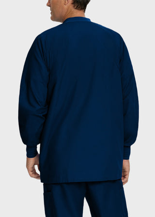 Landau Mens Multipocket Rib Knit Medical Scrub Jacket