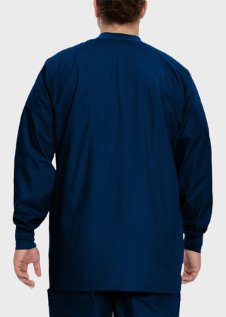 Landau Mens Multipocket Rib Knit Medical Scrub Jacket