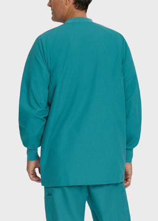 Landau Mens Multipocket Rib Knit Medical Scrub Jacket