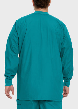 Landau Mens Multipocket Rib Knit Medical Scrub Jacket