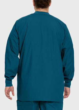 Landau Mens Multipocket Rib Knit Medical Scrub Jacket